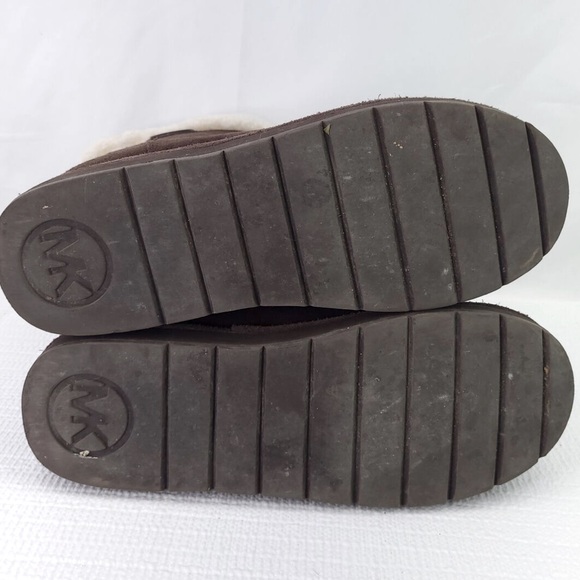 Michael Kors Size 10 MK Brown
Suede Leather Winter Boots Sheep
Fur Lined Booties - Picture 11 of 12